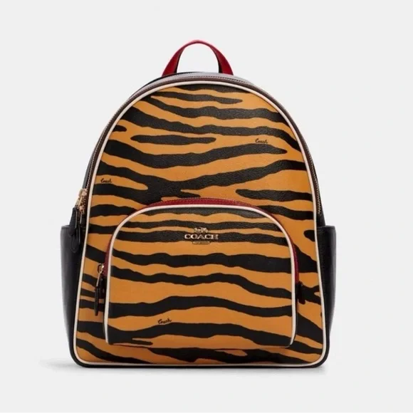 Coach | Bags | Nwt Coach Court Backpack With Tiger Print  display picture 2